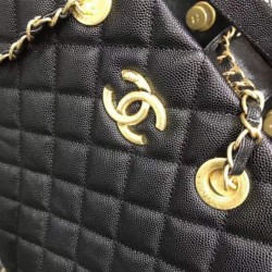 Fake Large Shopping Bag A93525 Black Replica