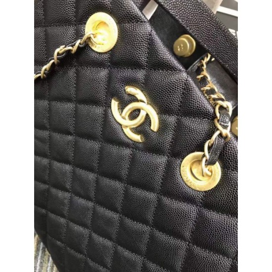 Fake Large Shopping Bag A93525 Black Replica
