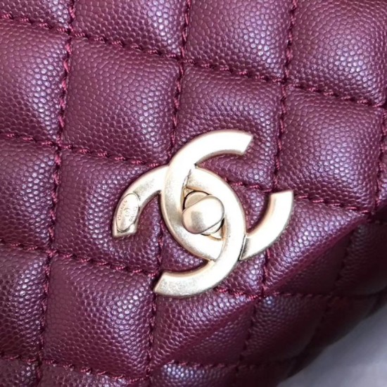 Replica Coco Top Handle Messenger Bag Caviar Leather A95168 Claret Fake Coco Top Handle Messenger Bag Caviar Leather A95168 Claret Replica