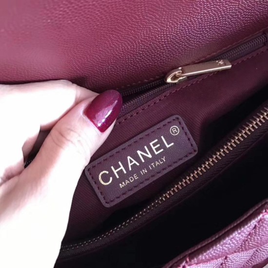 Replica Coco Top Handle Messenger Bag Caviar Leather A95168 Claret Fake Coco Top Handle Messenger Bag Caviar Leather A95168 Claret Replica