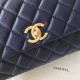 Fake Coco Top Handle Messenger Bag Caviar Leather A95168 Blue Replica Fake Coco Top Handle Messenger Bag Caviar Leather A95168 Blue Replica