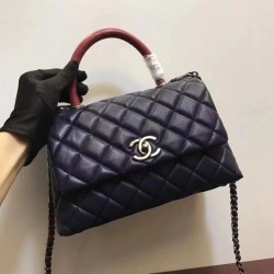 Replica Coco Top Handle Messenger Bag Caviar Leather A95168 Black Replica Coco Top Handle Messenger Bag Caviar Leather A95168 Black