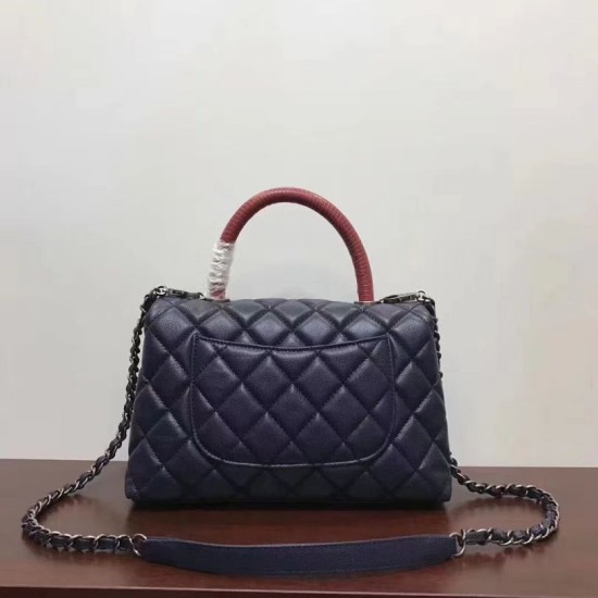 Replica Coco Top Handle Messenger Bag Caviar Leather A95168 Black Replica Coco Top Handle Messenger Bag Caviar Leather A95168 Black