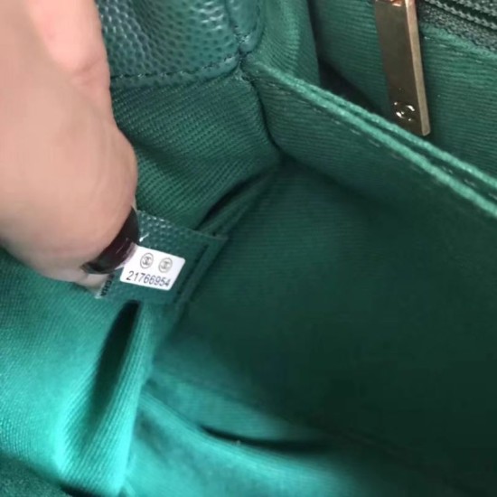 Replica Coco Top Handle Messenger Bag Caviar Leather A95168 Green Replica Coco Top Handle Messenger Bag Caviar Leather A95168 Green