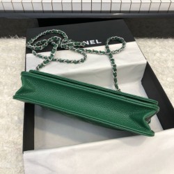 Replica Clacci Grained Calfskin Woc Bag A33814 Green