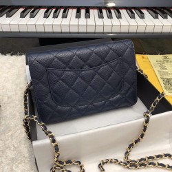 Replica Clacci Grained Calfskin Woc Bag A33814 Black