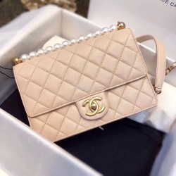 Replica Short Pearl Handle Bag AS0585 Apricot
