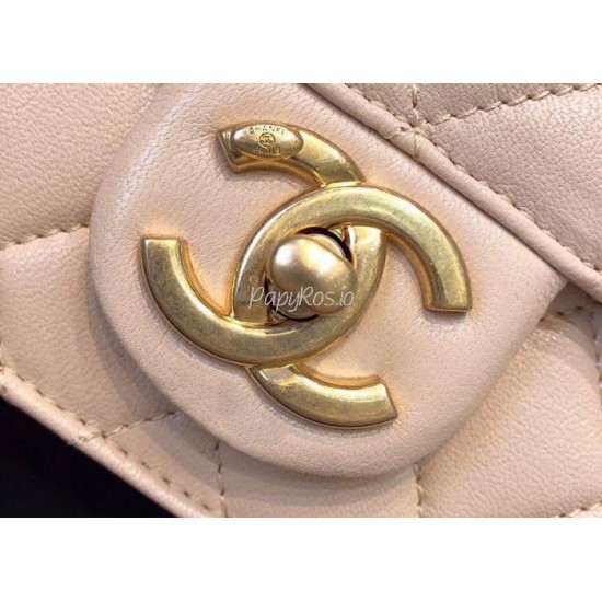 Replica Short Pearl Handle Bag AS0585 Apricot