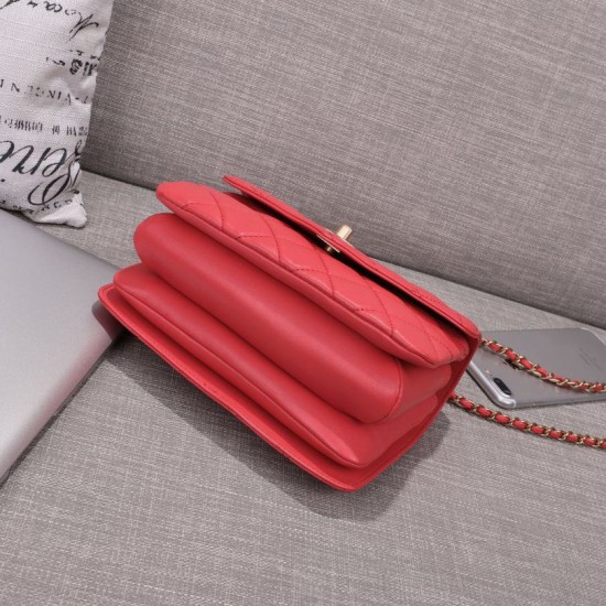 Fake Envelope Flap Bag With Top Handle AS0625 Red Replica