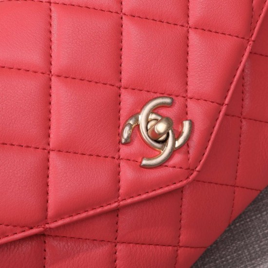 Fake Envelope Flap Bag With Top Handle AS0625 Red Replica
