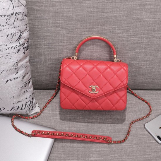 Fake Envelope Flap Bag With Top Handle AS0625 Red Replica