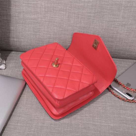 Fake Envelope Flap Bag With Top Handle AS0625 Red Replica