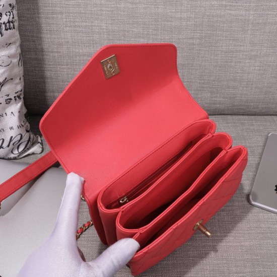 Fake Envelope Flap Bag With Top Handle AS0625 Red Replica