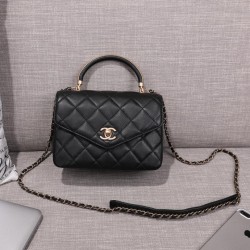 Replica Envelope Flap Bag With Top Handle AS0625 Black