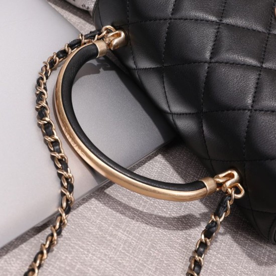 Replica Envelope Flap Bag With Top Handle AS0625 Black