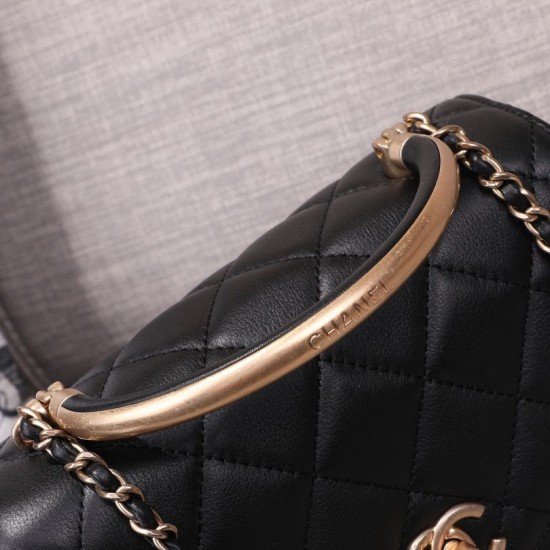 Replica Envelope Flap Bag With Top Handle AS0625 Black