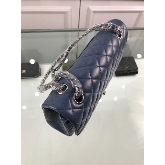Fake Classic Jumbo Flap Bag A01112 Blue Replica