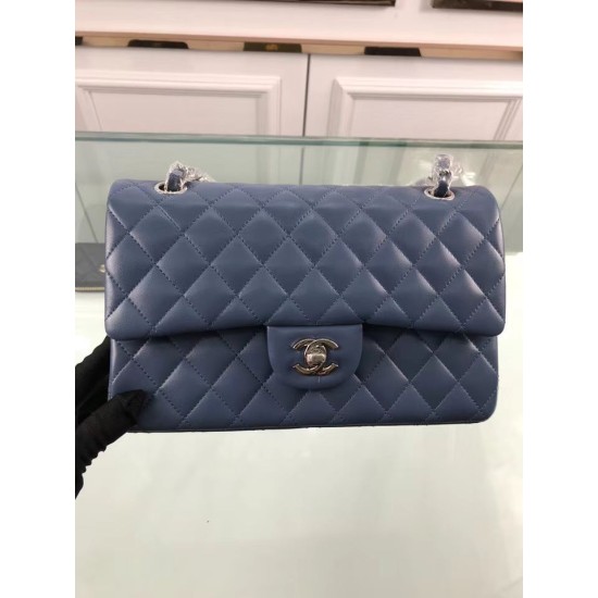 Fake Classic Jumbo Flap Bag A01112 Blue Replica