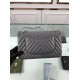 Fake Chevron Jumbo Flap Bag A01112 Gray Replica