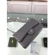 Fake Chevron Jumbo Flap Bag A01112 Gray Replica