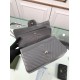 Fake Chevron Jumbo Flap Bag A01112 Gray Replica