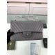 Fake Chevron Jumbo Flap Bag A01112 Gray Replica