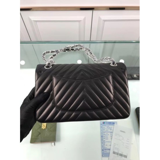 Replica Chevron Jumbo Flap Bag A01112 Black