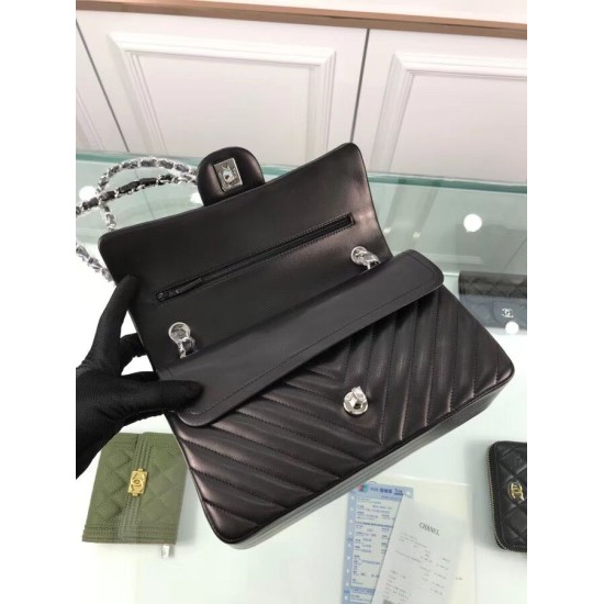 Replica Chevron Jumbo Flap Bag A01112 Black