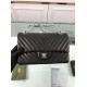 Replica Chevron Jumbo Flap Bag A01112 Black