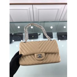 Replica Chevron Jumbo Flap Bag A01112 Apricot