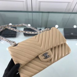 Replica Chevron Jumbo Flap Bag A01112 Apricot