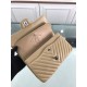 Replica Chevron Jumbo Flap Bag A01112 Apricot