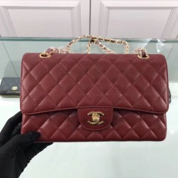 Replica Classic Jumbo Flap Bag A01112  Caviar Leather Claret