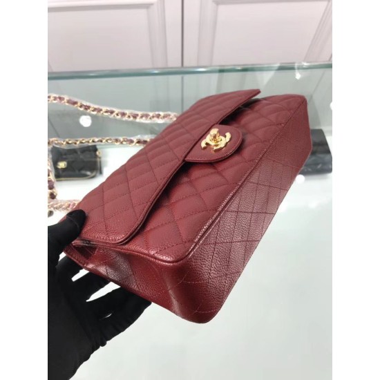 Replica Classic Jumbo Flap Bag A01112  Caviar Leather Claret