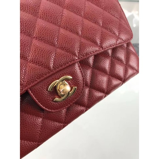 Replica Classic Jumbo Flap Bag A01112  Caviar Leather Claret