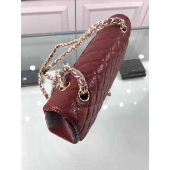 Replica Classic Jumbo Flap Bag A01112  Caviar Leather Claret