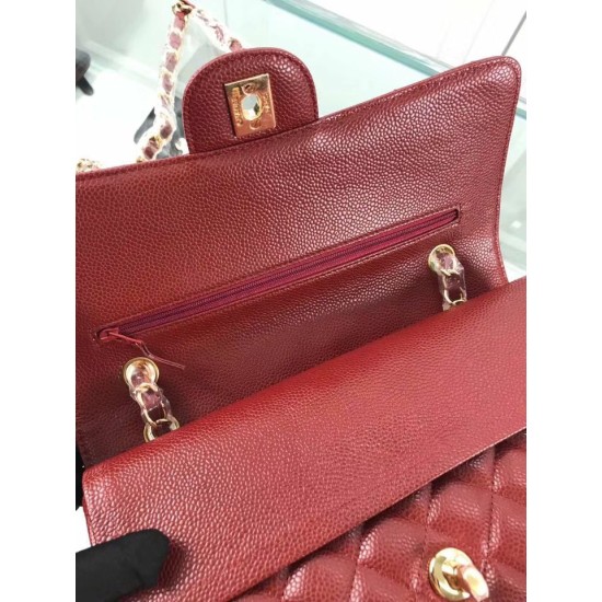 Replica Classic Jumbo Flap Bag A01112  Caviar Leather Claret