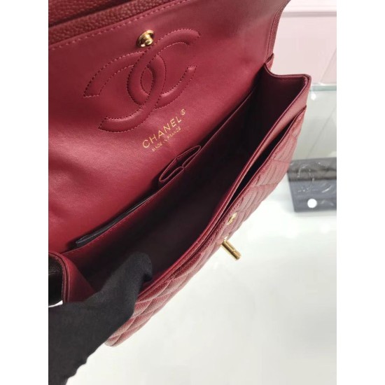 Replica Classic Jumbo Flap Bag A01112  Caviar Leather Claret