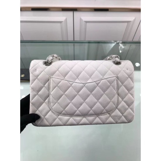 Replica Classic Jumbo Flap Bag A01112  Caviar Leather White