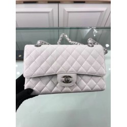 Replica Classic Jumbo Flap Bag A01112  Caviar Leather White