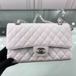 Replica Classic Jumbo Flap Bag A01112  Caviar Leather White