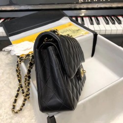 Replica Classic Small Flap Bag A1117 Black Glod Hardware