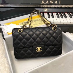 Replica Classic Small Flap Bag A1117 Black Glod Hardware