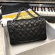 Replica Classic Small Flap Bag A1117 Black Silver Hardware