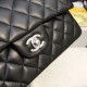 Replica Classic Small Flap Bag A1117 Black Silver Hardware