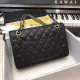 Fake Classic Small Flap Bag A1117 Caviar Leather Black Replica
