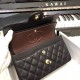 Fake Classic Small Flap Bag A1117 Caviar Leather Black Replica