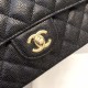 Fake Classic Small Flap Bag A1117 Caviar Leather Black Replica