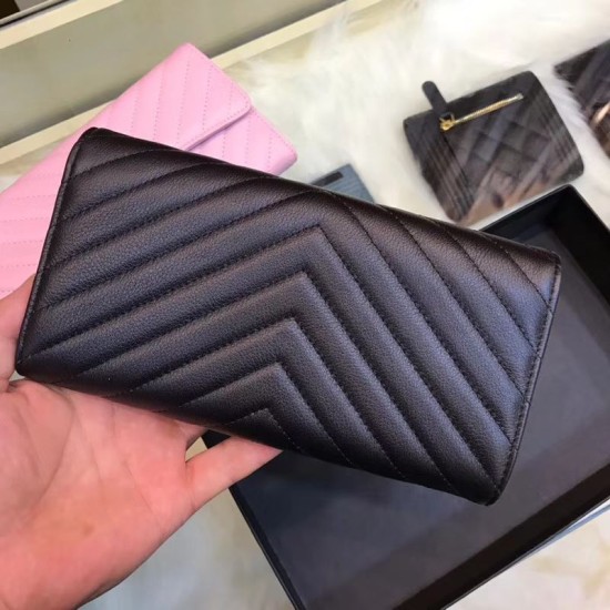 Replica Chevron Long Wallet A31506 Black