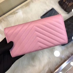 Replica Chevron Long Wallet A31506 Pink